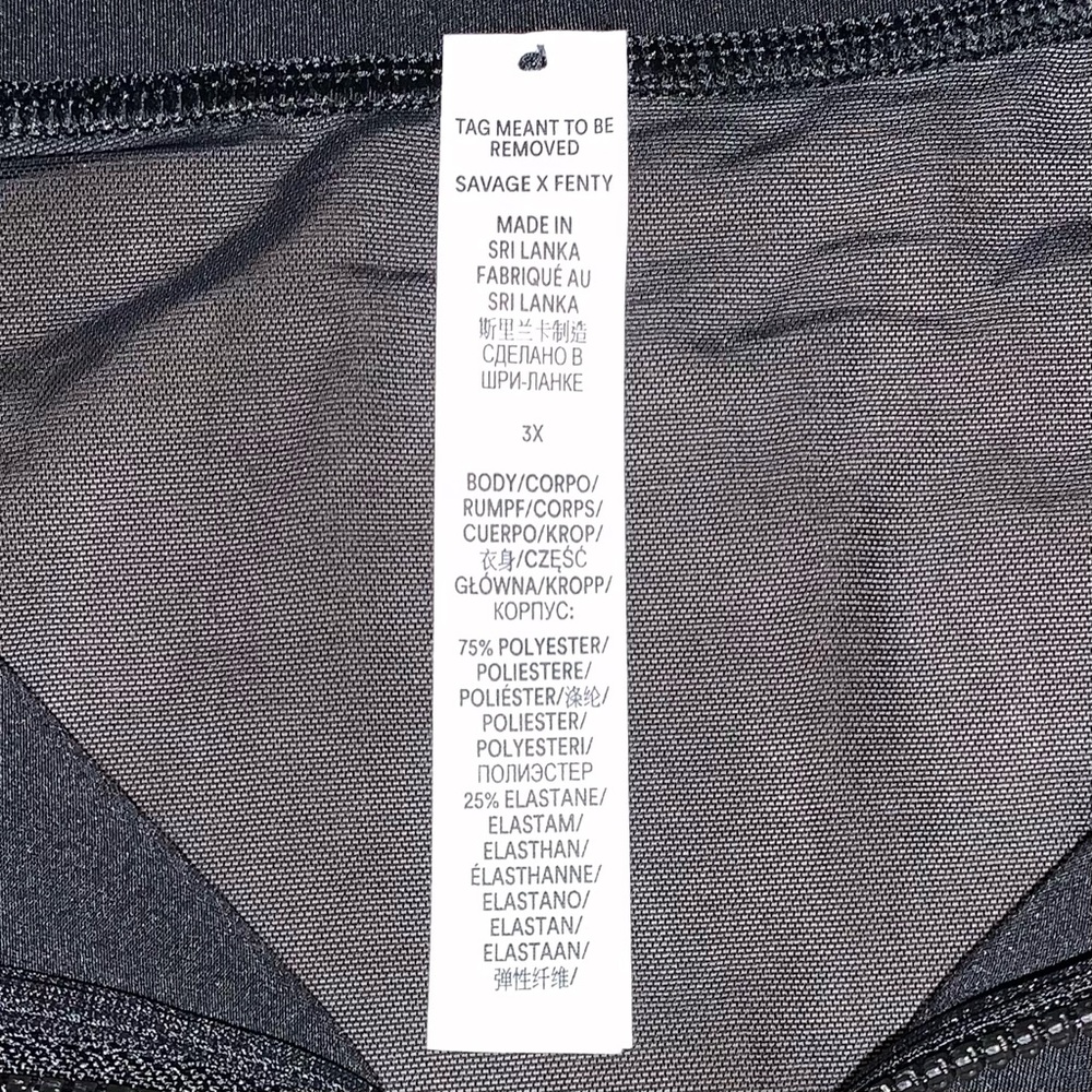 NWT Savage X Fenty black Cropped Half-zip top 3X - Picture 9 of 10